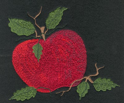 Embroidery Design: Fruit of the Spirit Apple (large)5.86" x 5.17"