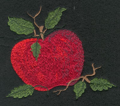 Embroidery Design: Fruit of the Spirit Apple (medium)4.40" x 3.86"