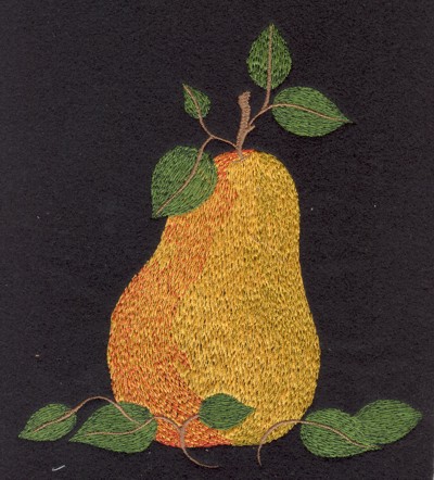 Embroidery Design: Fruit of the Spirit Pear (large)5.79" x 6.46"