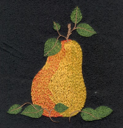 Embroidery Design: Fruit of the Spirit Pear (medium)4.34" x 4.85"