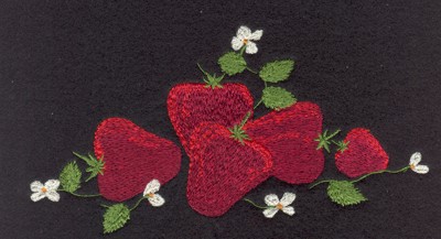 Embroidery Design: Fruit of the Spirit Strawberries6.90" x 3.46"