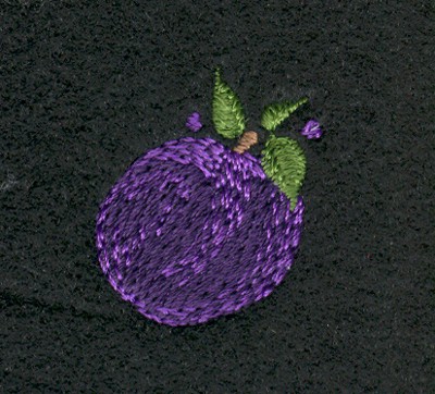 Embroidery Design: Fruit of the Spirit Plum 21.08" x 1.23"