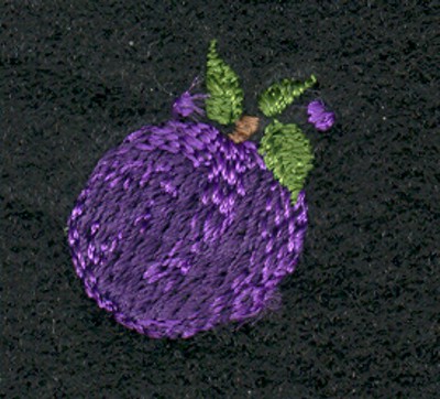 Embroidery Design: Fruit of the Spirit Plum 2 (small)0.81" x 0.93"