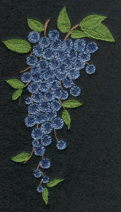Embroidery Design: Fruit of the Spirit Grapes (small)1.31w" x 1.06h"