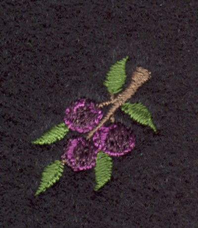 Embroidery Design: Fruit of the Spirit Purple Grapes 2 (small)0.85" x 1.01"