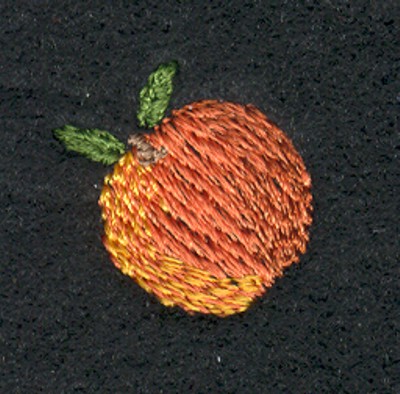 Embroidery Design: Fruit of the Spirit Peach 2 (small)0.82" x 0.82"