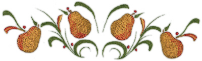 Embroidery Design: Pears deco 38.79" x 2.52"