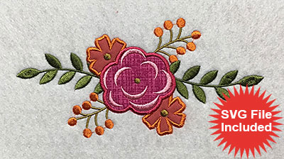 Applique Flower Machine Embroidery Design