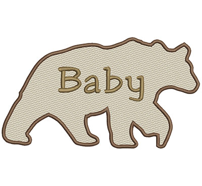 Embroidery Design: Baby Bear Lg 8.66w X 4.86h
