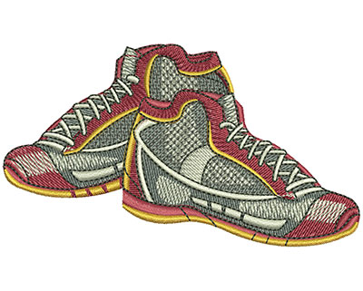 Embroidery Design: Basketball Shoes Lg 4w X 2.28h