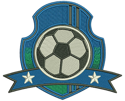Embroidery Design: Soccer Ball Crest Lg 4.49w X 3.72h