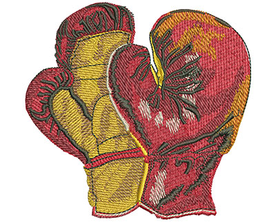 Embroidery Design: Pair Of Boxing Gloves Lg 4.16w X 4.01h