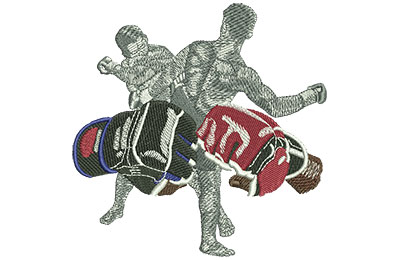 Embroidery Design: MMA Fists Lg 4.48w X 4.46h