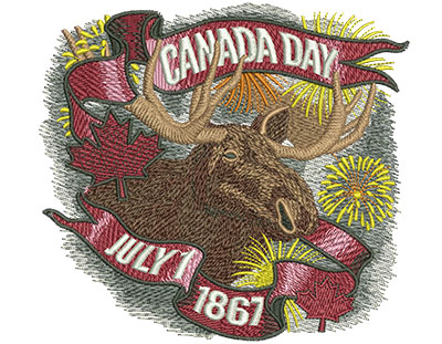 Embroidery Design: Canadian Moose Lg 5.45w X 5.05h