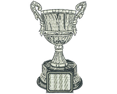 Embroidery Design: Champion Trophy Lg 3.64w X 5.51h