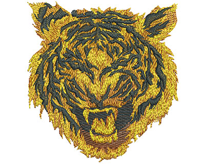 Embroidery Design: Fire Tiger Lg 4.19w X 4.48h