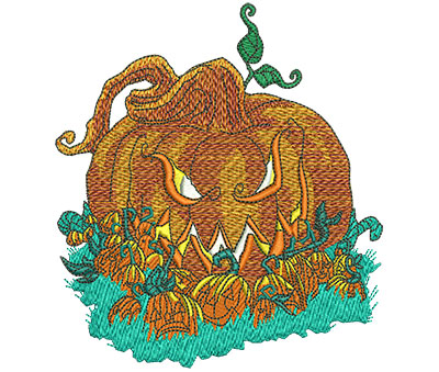 Embroidery Design: Pumpkin Patch Lg 4.45w X 4.96h