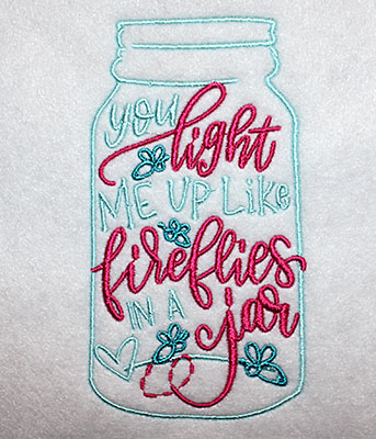 Embroidery Design: You Light Me Up Lg 3.07w X 5.64h