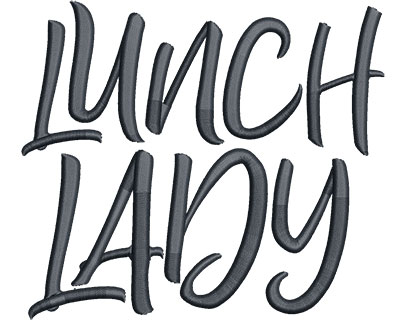 Embroidery Design: Lunch Lady Med 5.13w X 4.50h