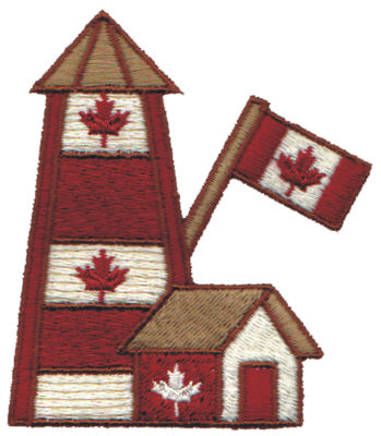 Embroidery Design: Canadian Lighthouse2.80" x 3.16"
