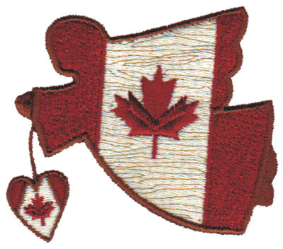 Embroidery Design: Canadian Angel w/Heart3.07" x 2.83"