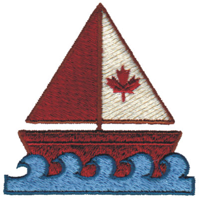 Embroidery Design: Canadian Boat3.08" x 3.05"
