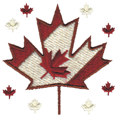 Embroidery Design: Canadian Maple Leaves3.09" x 3.03"