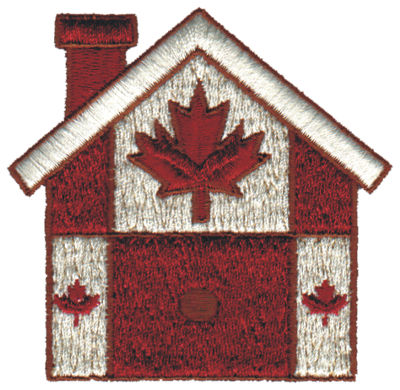 Embroidery Design: Canadian Birdhouse3.07" x 2.99"