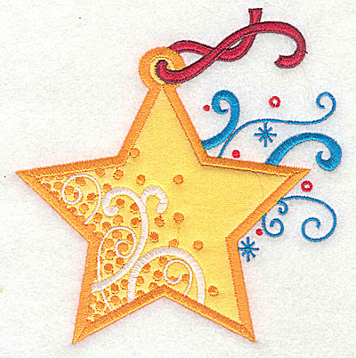 Embroidery Design: Christmas Ornament applique 4.63w X 4.76h