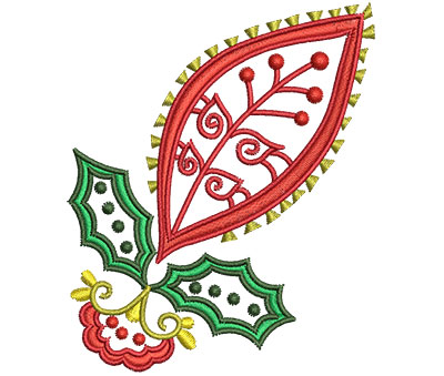 Embroidery Design: Christmas Paisley 8 2.71w X 3.27h