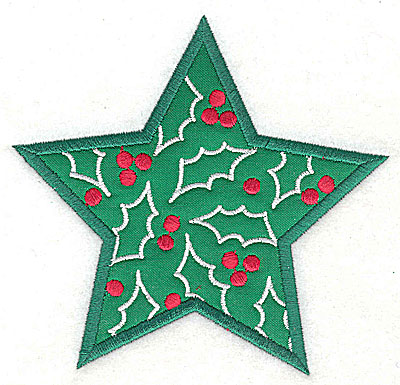 Embroidery Design: Christmas Star applique 4.79w X 4.56h