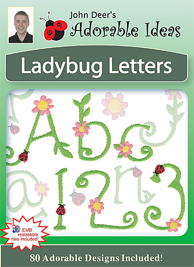 Embroidery Design: Ladybug Letters Font