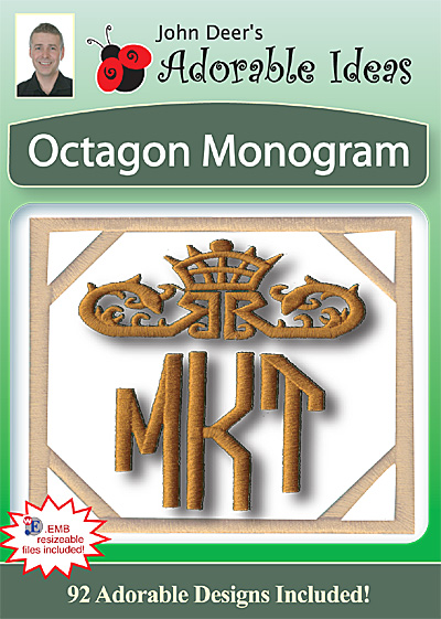 Embroidery Design: Octagon Monogram