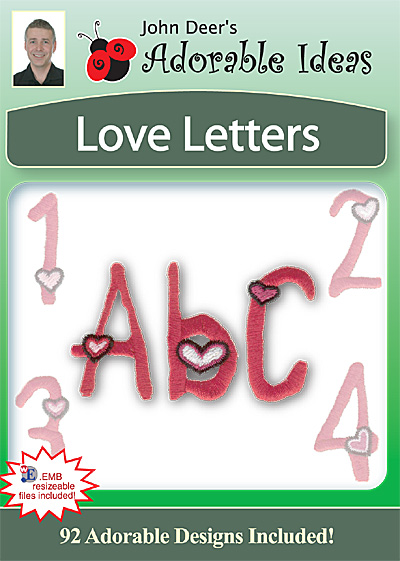 Embroidery Design: Love Letters