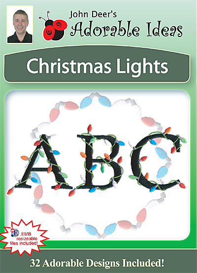 Embroidery Design: Christmas Lights