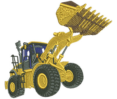 Embroidery Design: Front End Loader Lg 4.51w X 4.08h