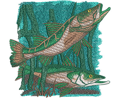 Embroidery Design: Snook Lg 5.98w X 5.76h
