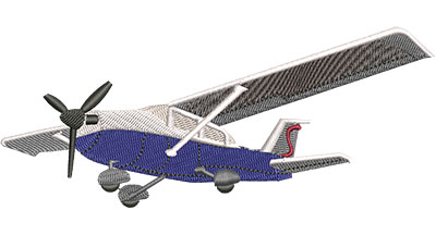Embroidery Design: Cessna Plane Lg 5.48w X 2.28h