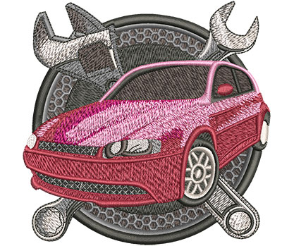 Embroidery Design: Car Repair Lg 4.56w X 4.50h