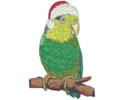 Embroidery Design: Christmas Bird Lg 2.69w X 3.97h