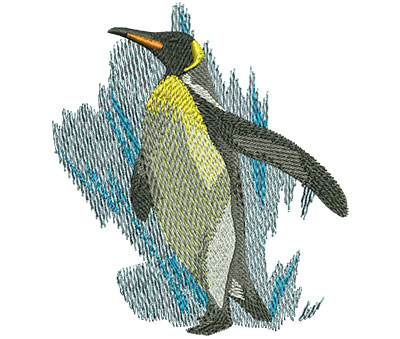 Embroidery Design: Penguin Walk Lg 3.51w X 3.95h