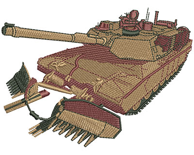 Embroidery Design: M1A1 Tank Lg 4.50w X 3.30h