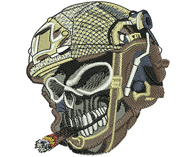 Embroidery Design: Skull Bullets Lg 3.32w X 3.56h