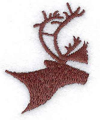Embroidery Design: Deer head 1.25w X 1.69h