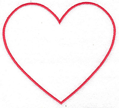 Embroidery Design: Heart outline 4.94w X 4.50h