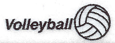 Embroidery Design: Volleyball 2.50w X 0.87h