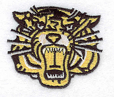 Embroidery Design: Tiger 2.25w X 1.94h