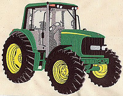 Embroidery Design: Tractor 8.94w X 6.75h