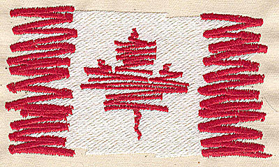 Embroidery Design: Canadian flag stylized 4.31w X 2.50h