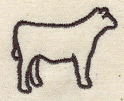 Embroidery Design: Calf 1.06w X 1.38h